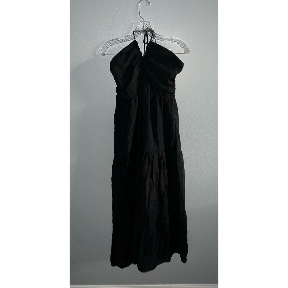 Black flowy halter dress size large